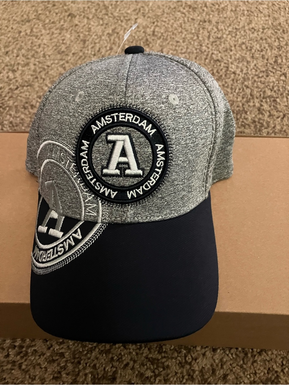Robin Ruth Amsterdam Patch Cap - Gray and Navy